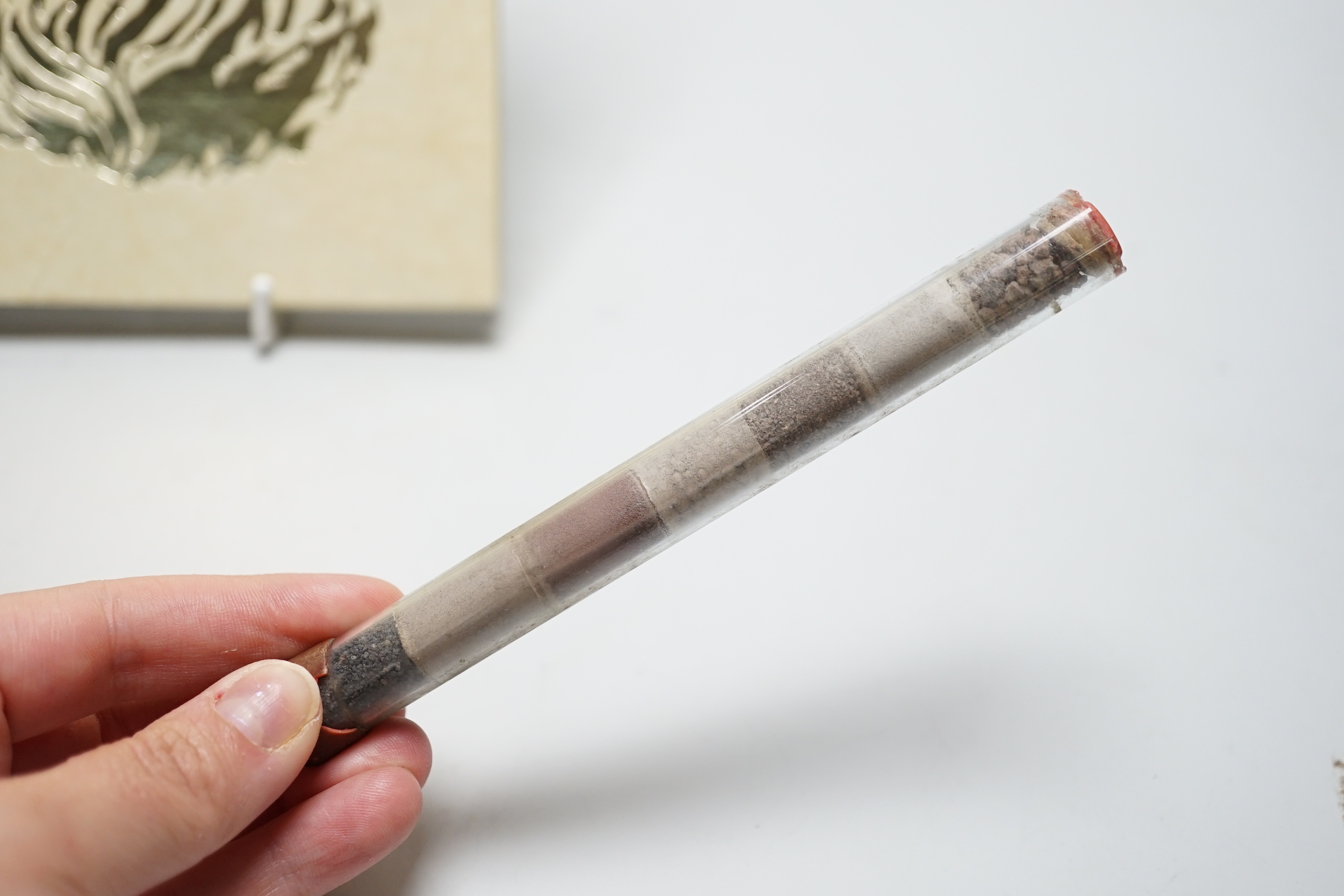Vesuvius Ash Rain in a glass tube, dated April 1906 together with The Shadow of Vesuvius by Raleigh Trevelyan